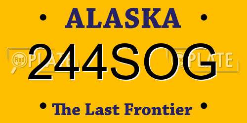 244SOG Alaska License Plate