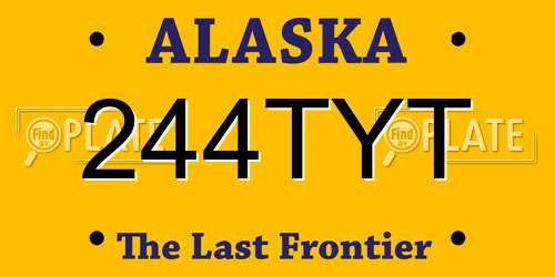 244TYT Alaska License Plate