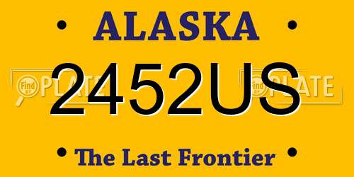 2452US Alaska License Plate