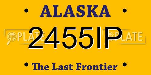 2455IP Alaska License Plate