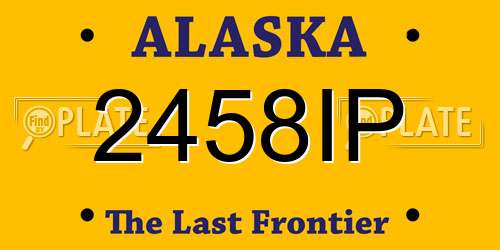 2458IP Alaska License Plate