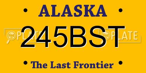 245BST Alaska License Plate