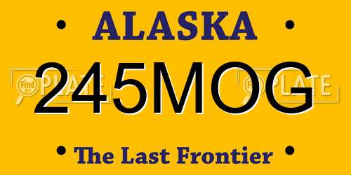 245MOG Alaska License Plate