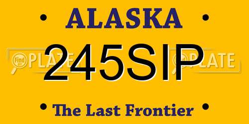 245SIP Alaska License Plate