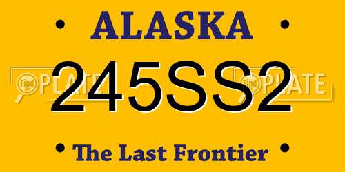 245SS2 Alaska License Plate