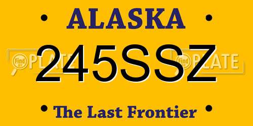 245SSZ Alaska License Plate