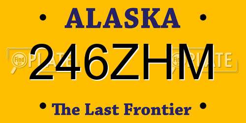 246ZHM Alaska License Plate