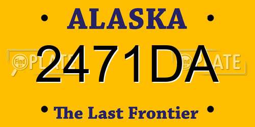 2471DA Alaska License Plate
