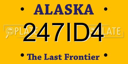 247ID4 Alaska License Plate