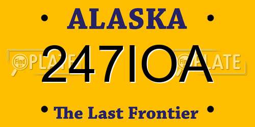 247IOA Alaska License Plate