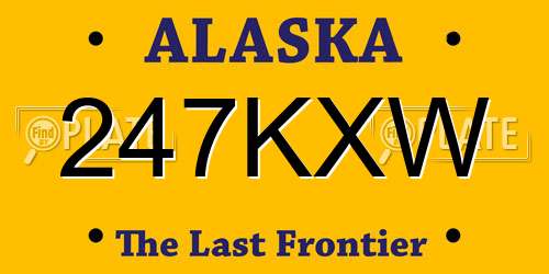 247KXW Alaska License Plate