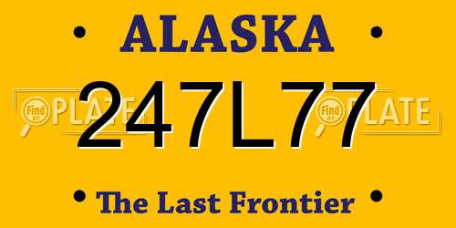 247L77 Alaska License Plate