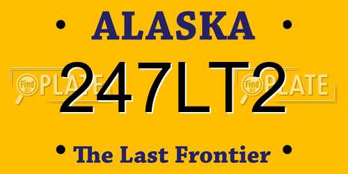 247LT2 Alaska License Plate