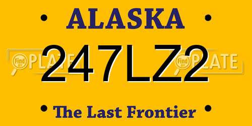 247LZ2 Alaska License Plate