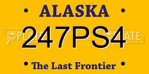 247PS4 Alaska License Plate