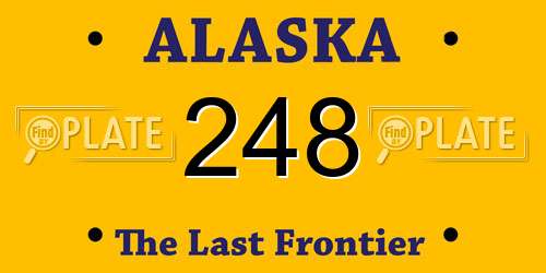 248 Alaska License Plate