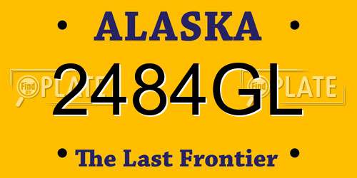 2484GL Alaska License Plate