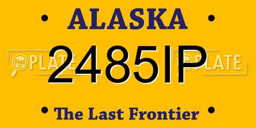 2485IP Alaska License Plate