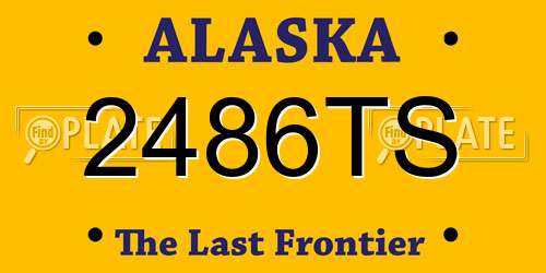 2486TS Alaska License Plate