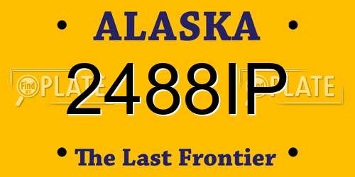 2488IP Alaska License Plate
