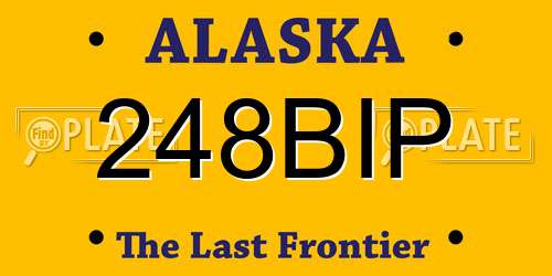 248BIP Alaska License Plate