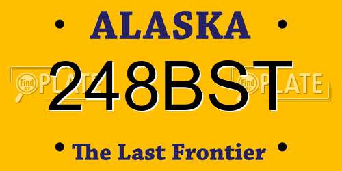 248BST Alaska License Plate