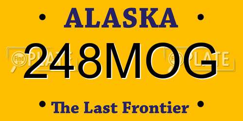 248MOG Alaska License Plate
