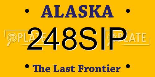 248SIP Alaska License Plate