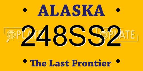 248SS2 Alaska License Plate