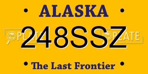 248SSZ Alaska License Plate