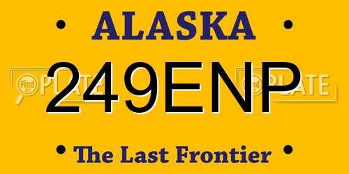 249ENP Alaska License Plate