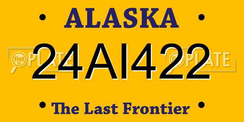 24AI422 Alaska License Plate