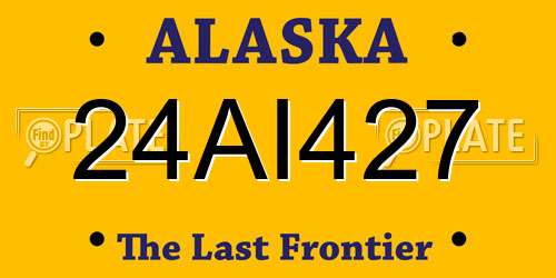 24AI427 Alaska License Plate