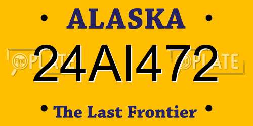 24AI472 Alaska License Plate