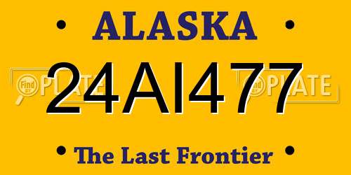 24AI477 Alaska License Plate
