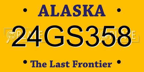 24GS358 Alaska License Plate