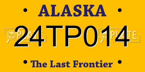 24TP014 Alaska License Plate