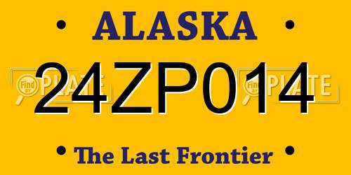 24ZP014 Alaska License Plate