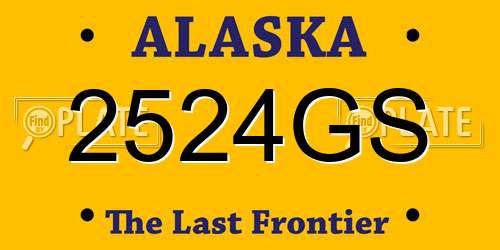 2524GS Alaska License Plate