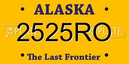 2525RO Alaska License Plate