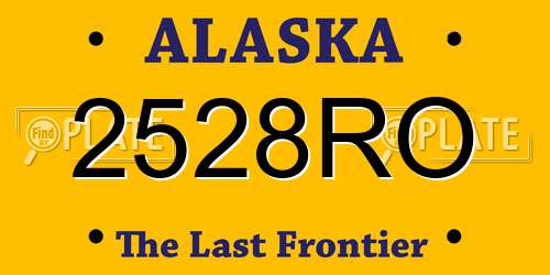 2528RO Alaska License Plate