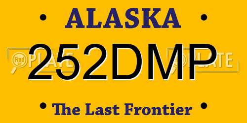 252DMP Alaska License Plate
