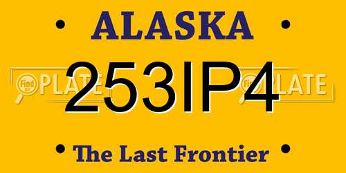253IP4 Alaska License Plate