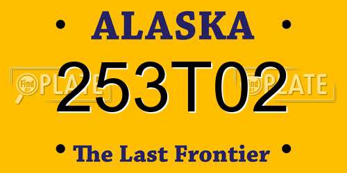 253T02 Alaska License Plate