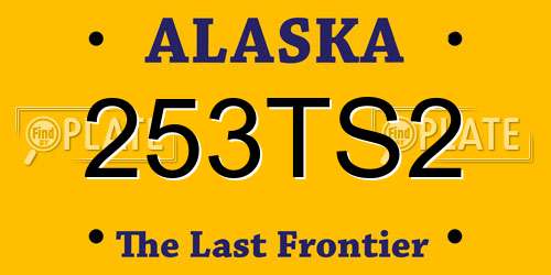 253TS2 Alaska License Plate