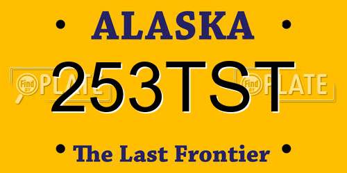 253TST Alaska License Plate