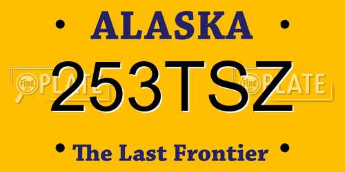 253TSZ Alaska License Plate