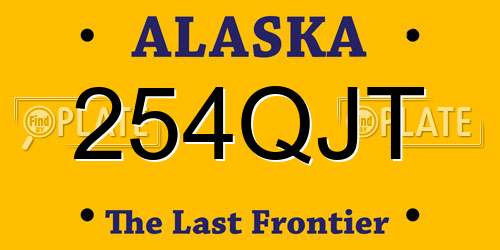 254QJT Alaska License Plate