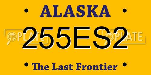 255ES2 Alaska License Plate