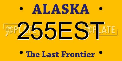 255EST Alaska License Plate